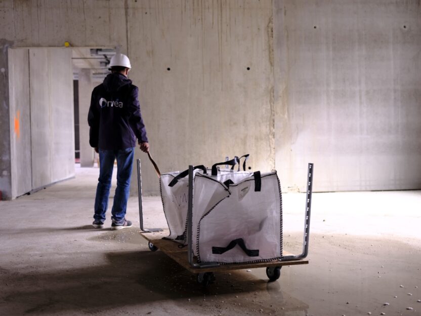 Collecte des déchets sur le chantier